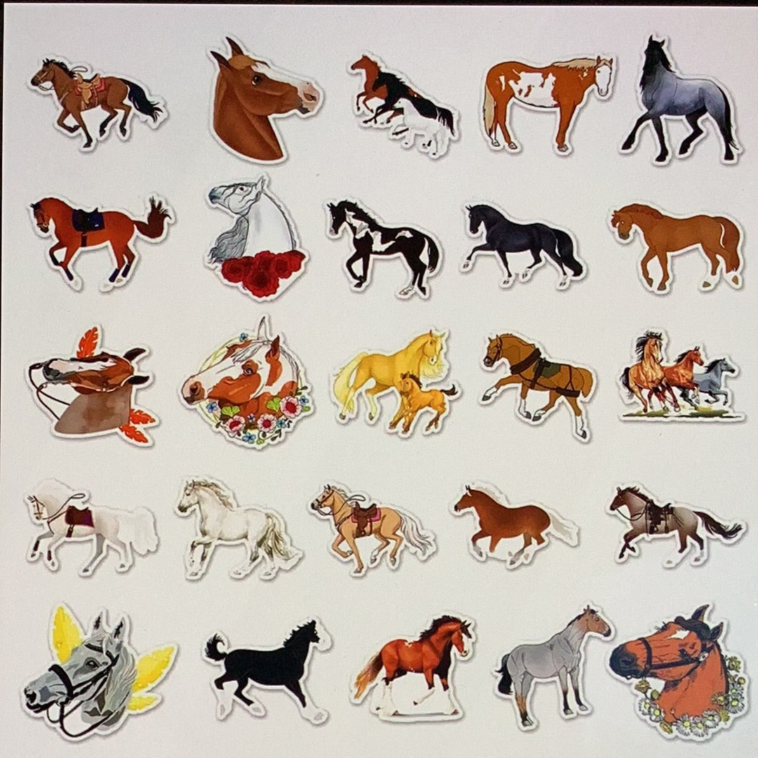 50pc Horse Stickers