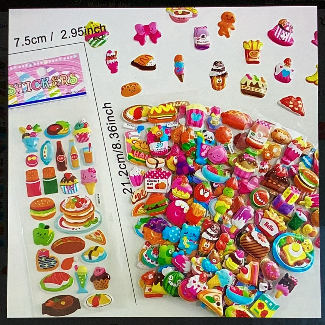 4, 1/4 sheet  food stickers