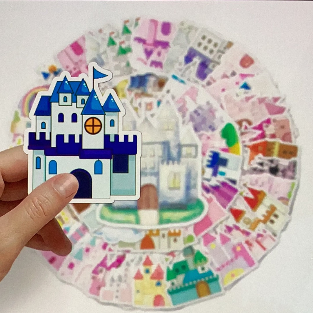 50pc Castle Stickers