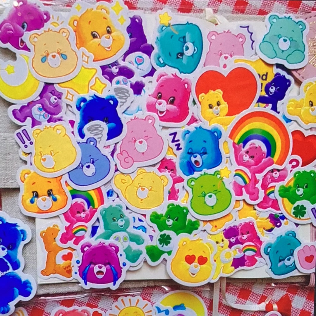 100 pc Care Bears Stickers