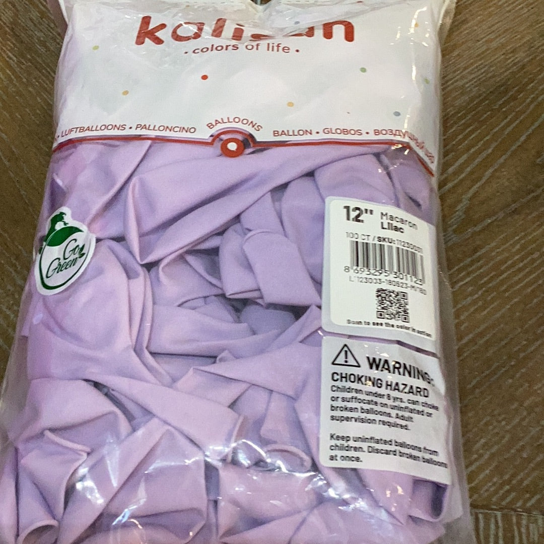 Kalisan Macaron Lilac Latex Balloons