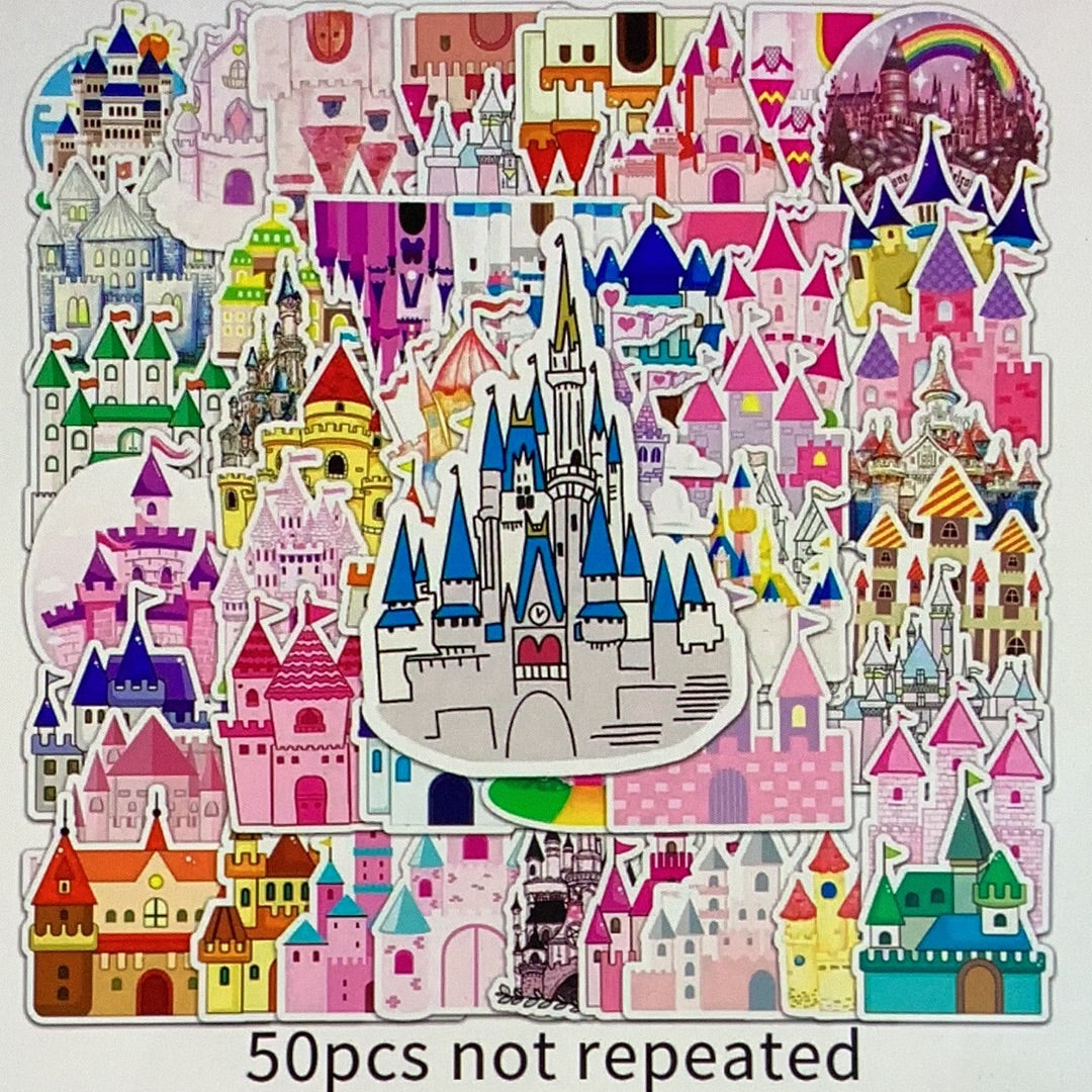 50pc Castle Stickers