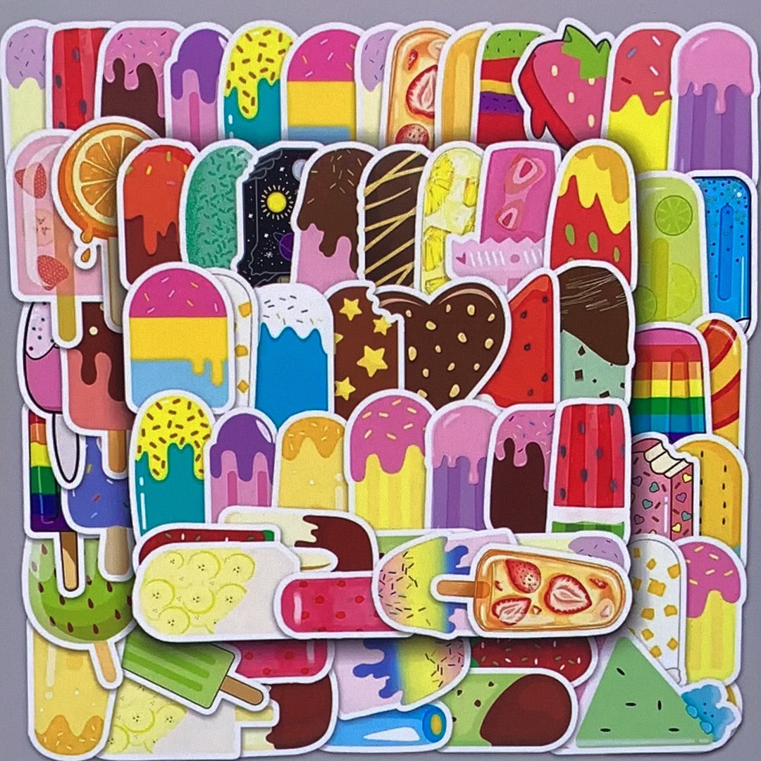 50pc Popsicle Stickers