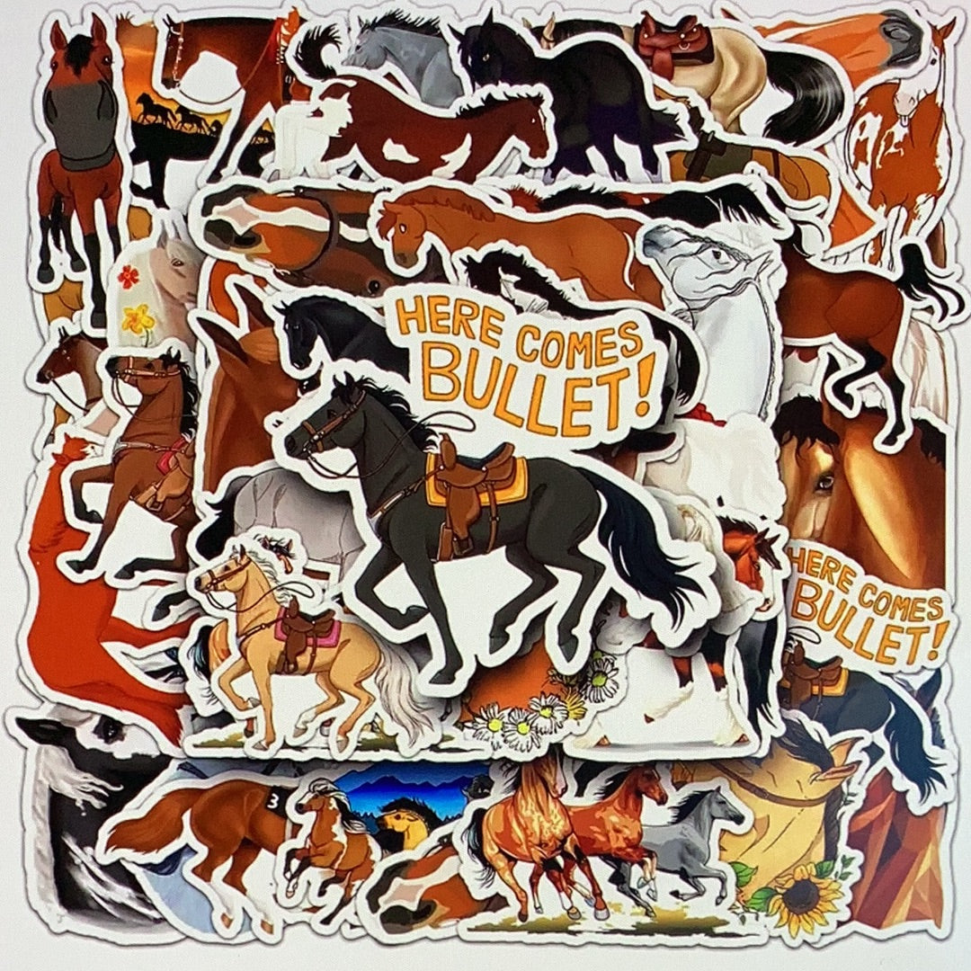 50pc Horse Stickers