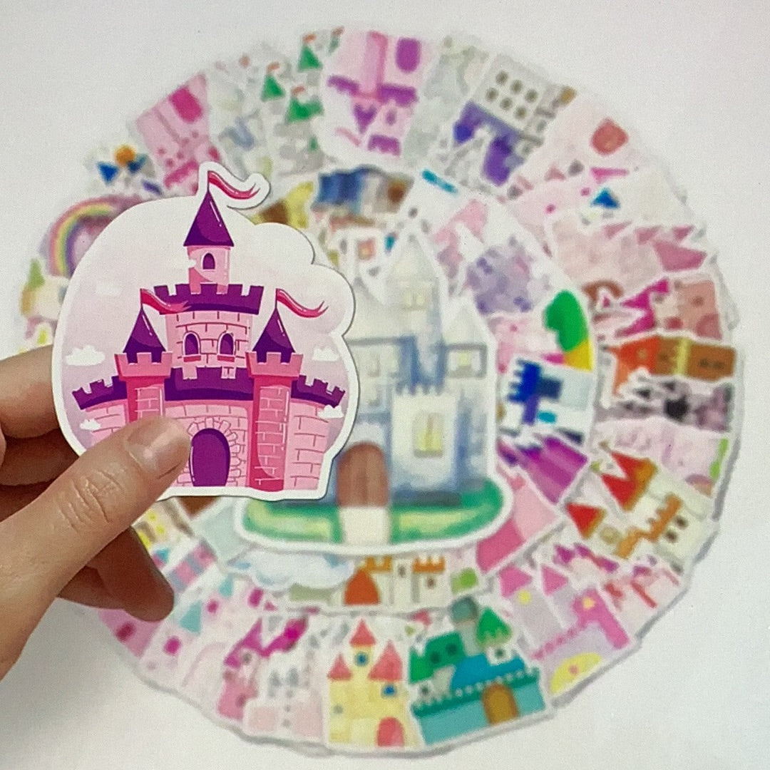 50pc Castle Stickers