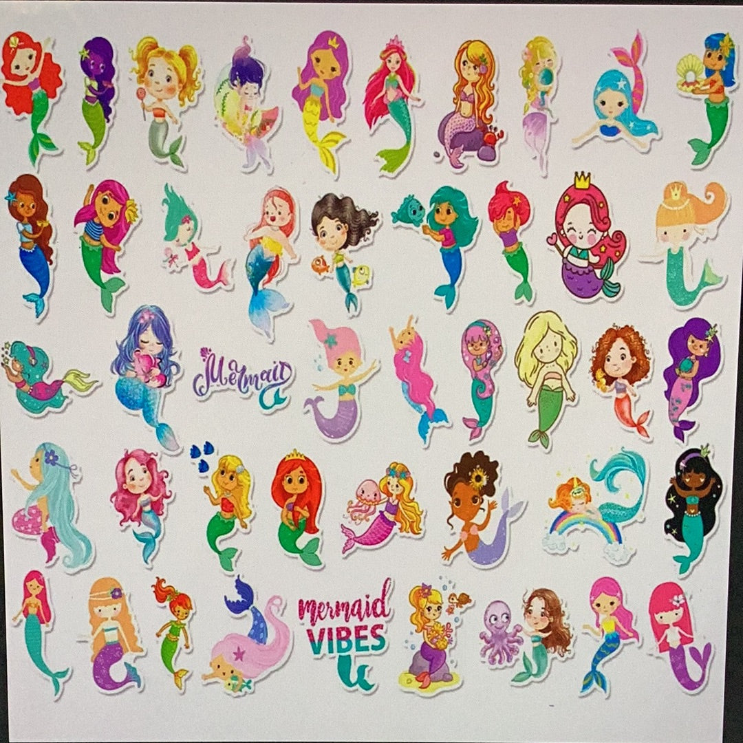 100pc Mermaid Stickers