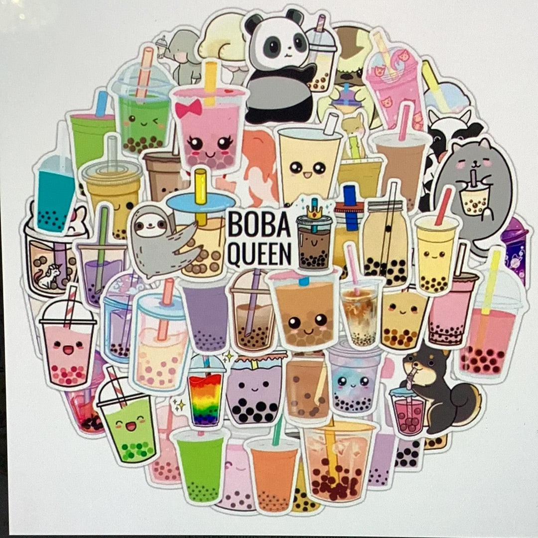 Boba drink stickers