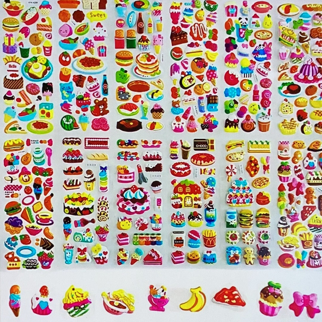 4, 1/4 sheet  food stickers