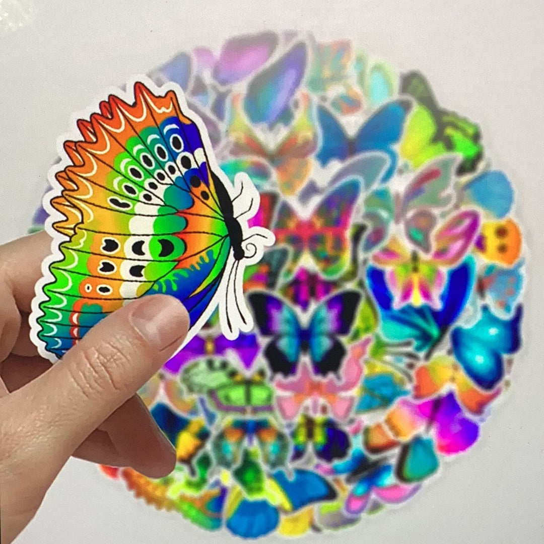 50 pc Butterfly stickers