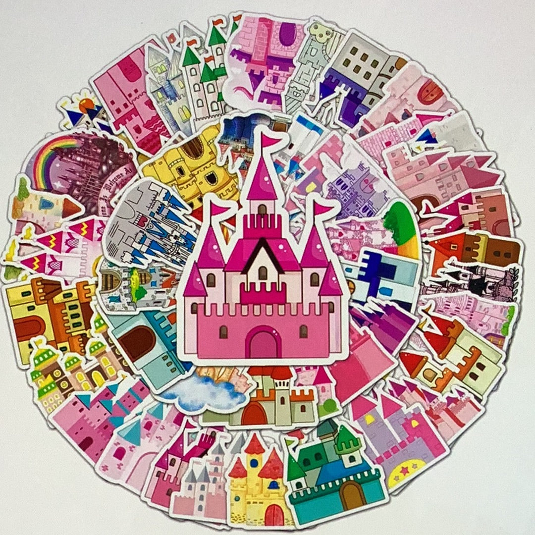 50pc Castle Stickers