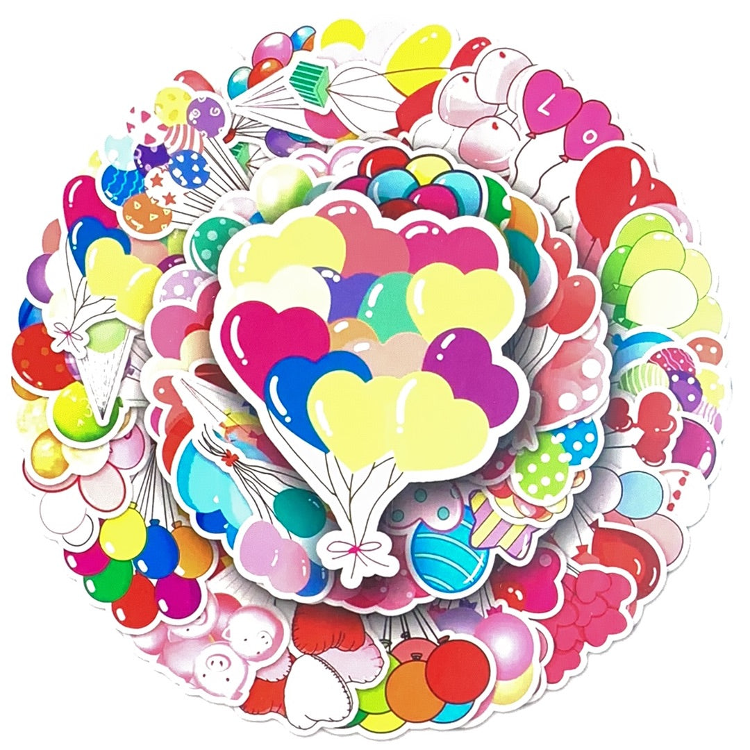 50 pc Balloon Stickers