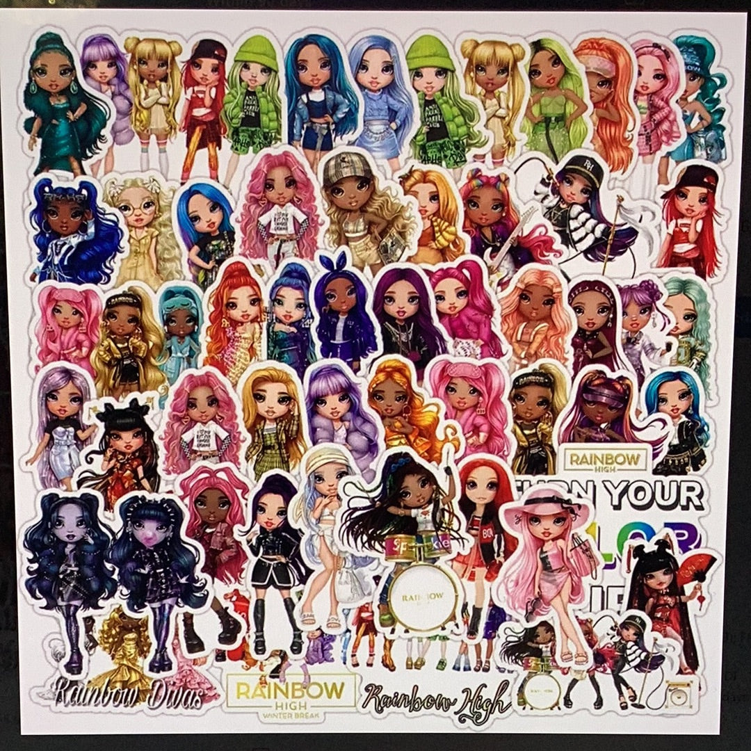 50pc Fashionista Stickers