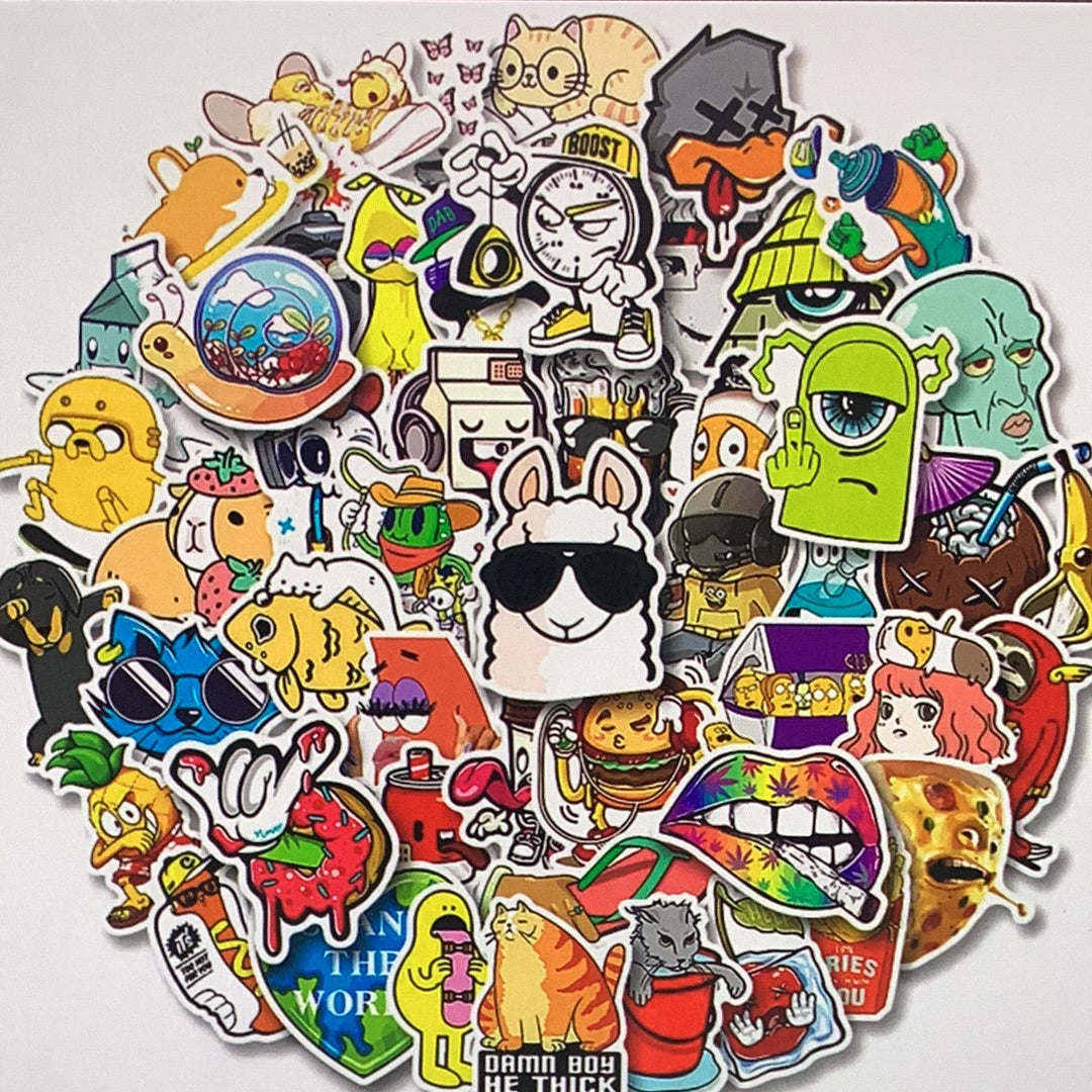 50 pc Funny Collection Stickers