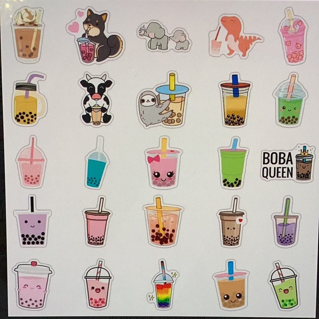 Boba drink stickers