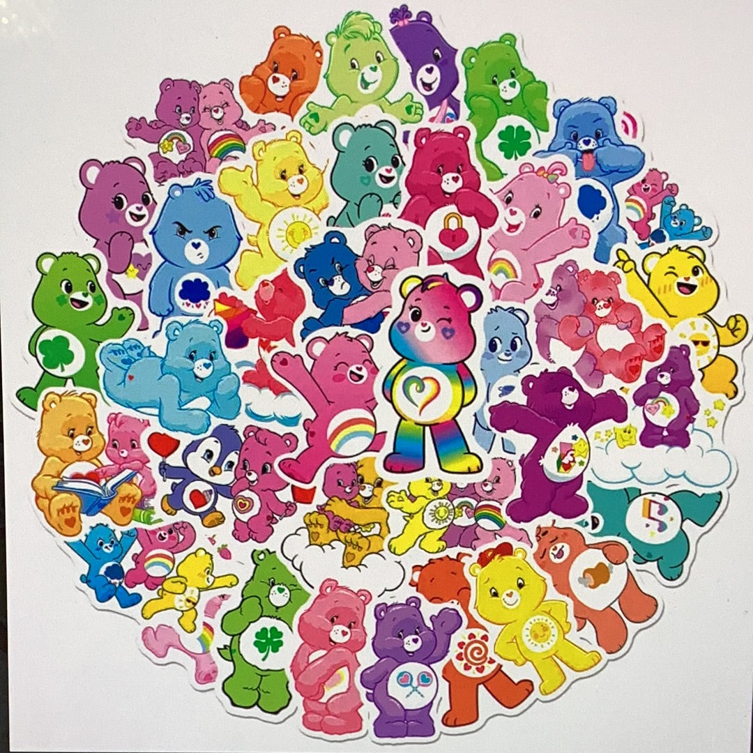 50 pc LoveBear Care Bear Stickers