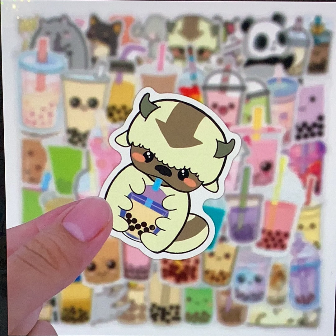 Boba drink stickers