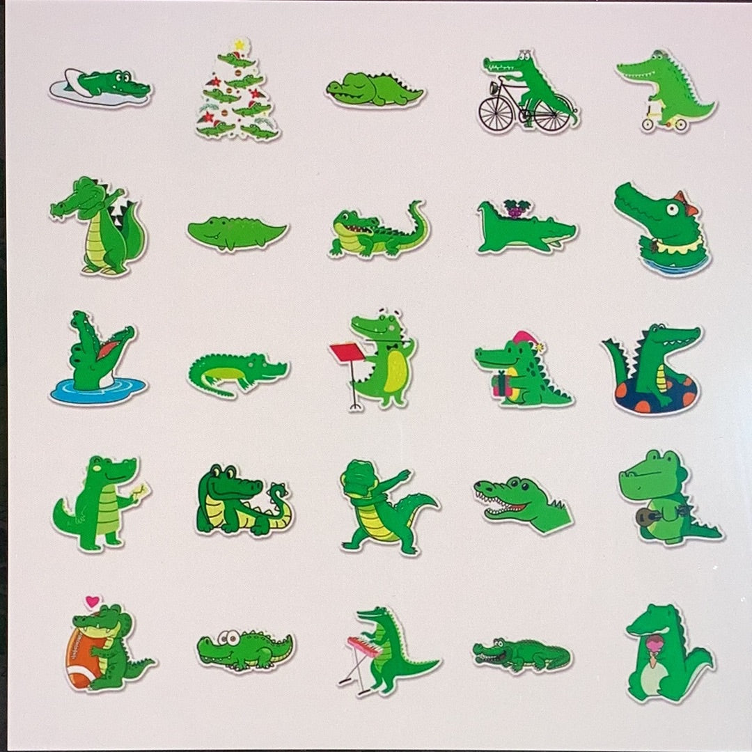 50pc Crocodile Stickers