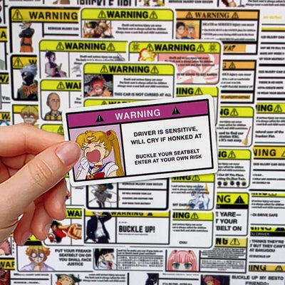 Anime Warning Stickers