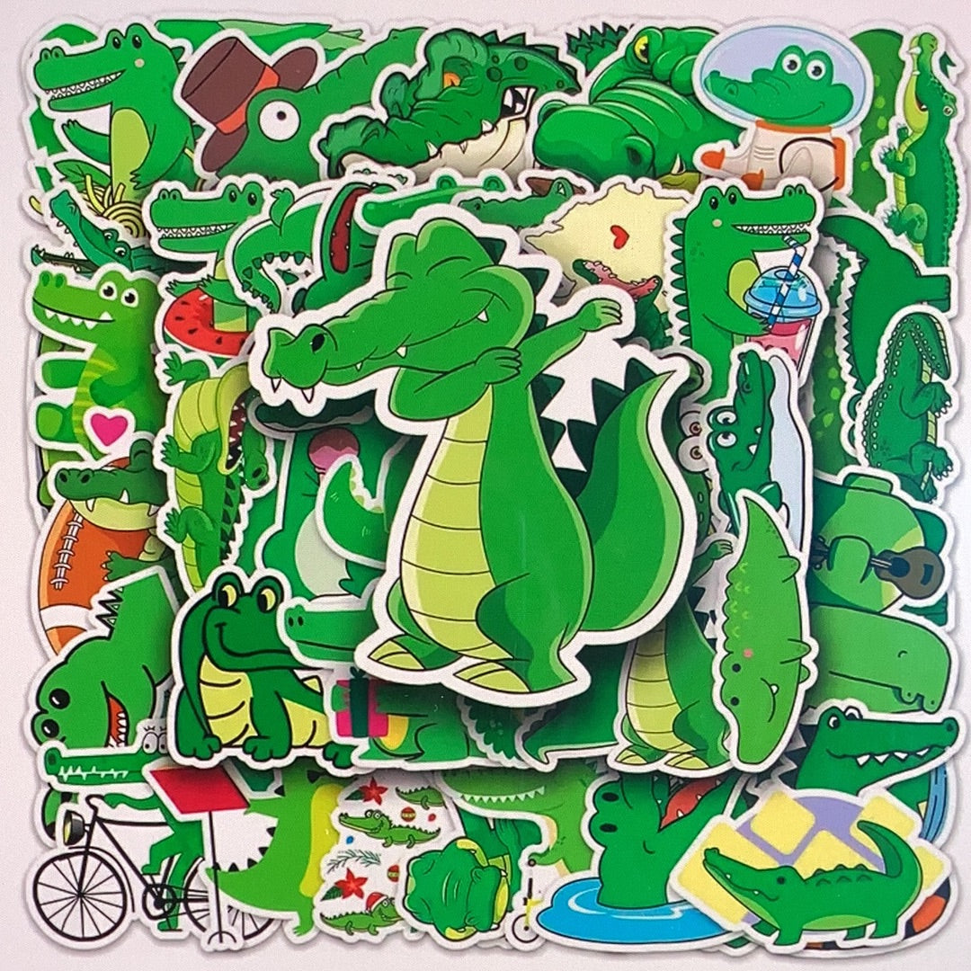 50pc Crocodile Stickers