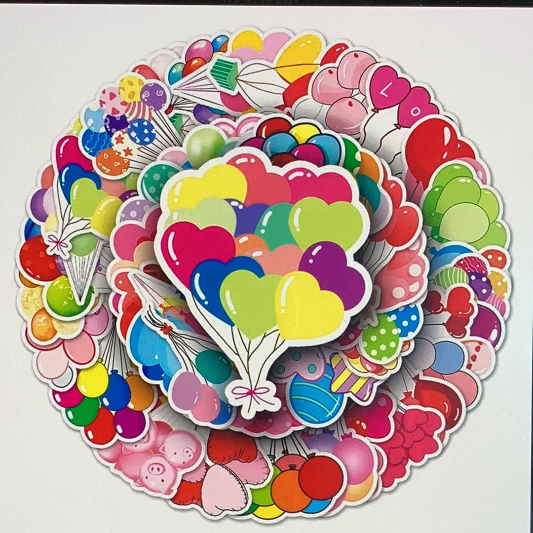 50 pc Balloon Stickers