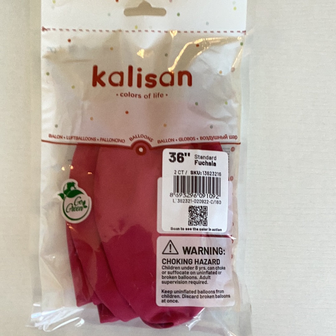 Kalisan Standard Fuchsia Latex Balloons