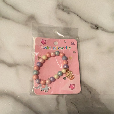 Girls Rainbow Bead Bracelet