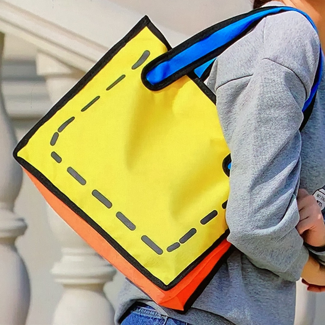 Cartoon Style Shoulder Bag W/ zipper