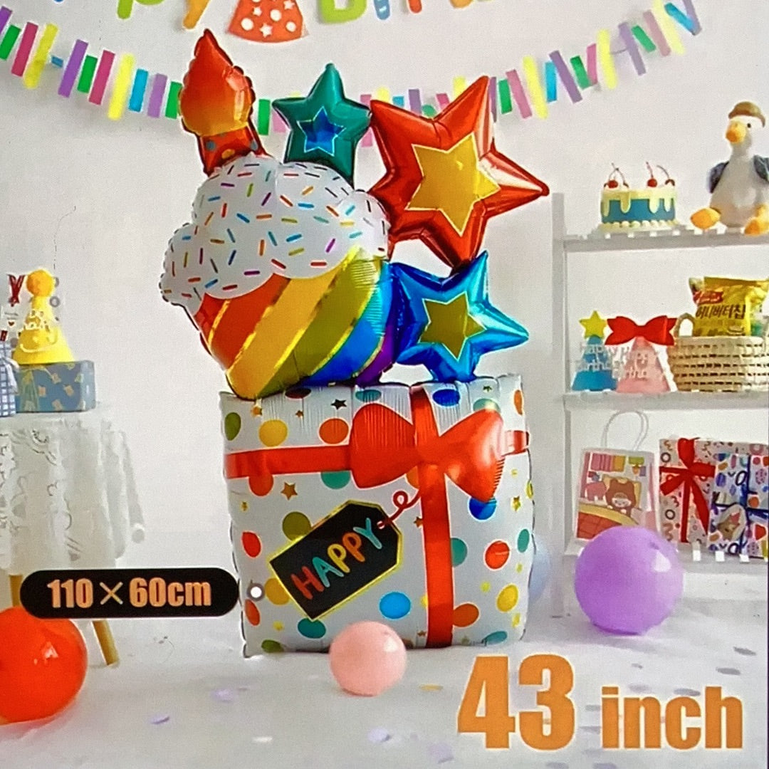 Large Cupcake Gift Box Balloon