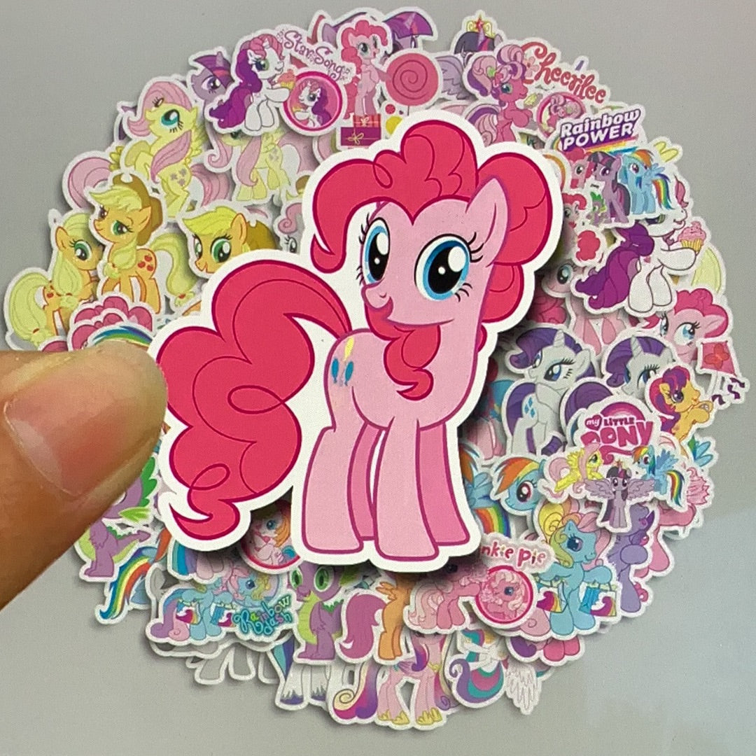 68 pc No Repeat Pony Stickers