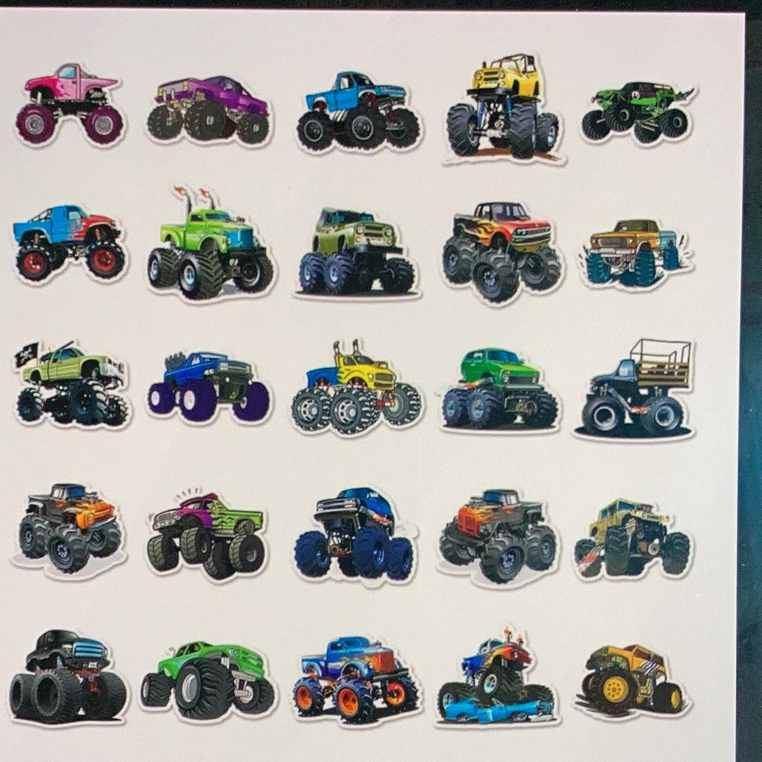 50 pc monster truck stickers