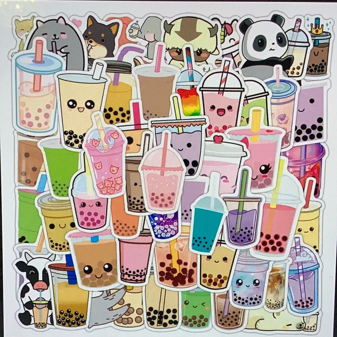 Boba drink stickers