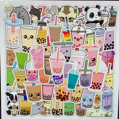 Boba drink stickers