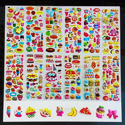 4, 1/4 sheet  food stickers