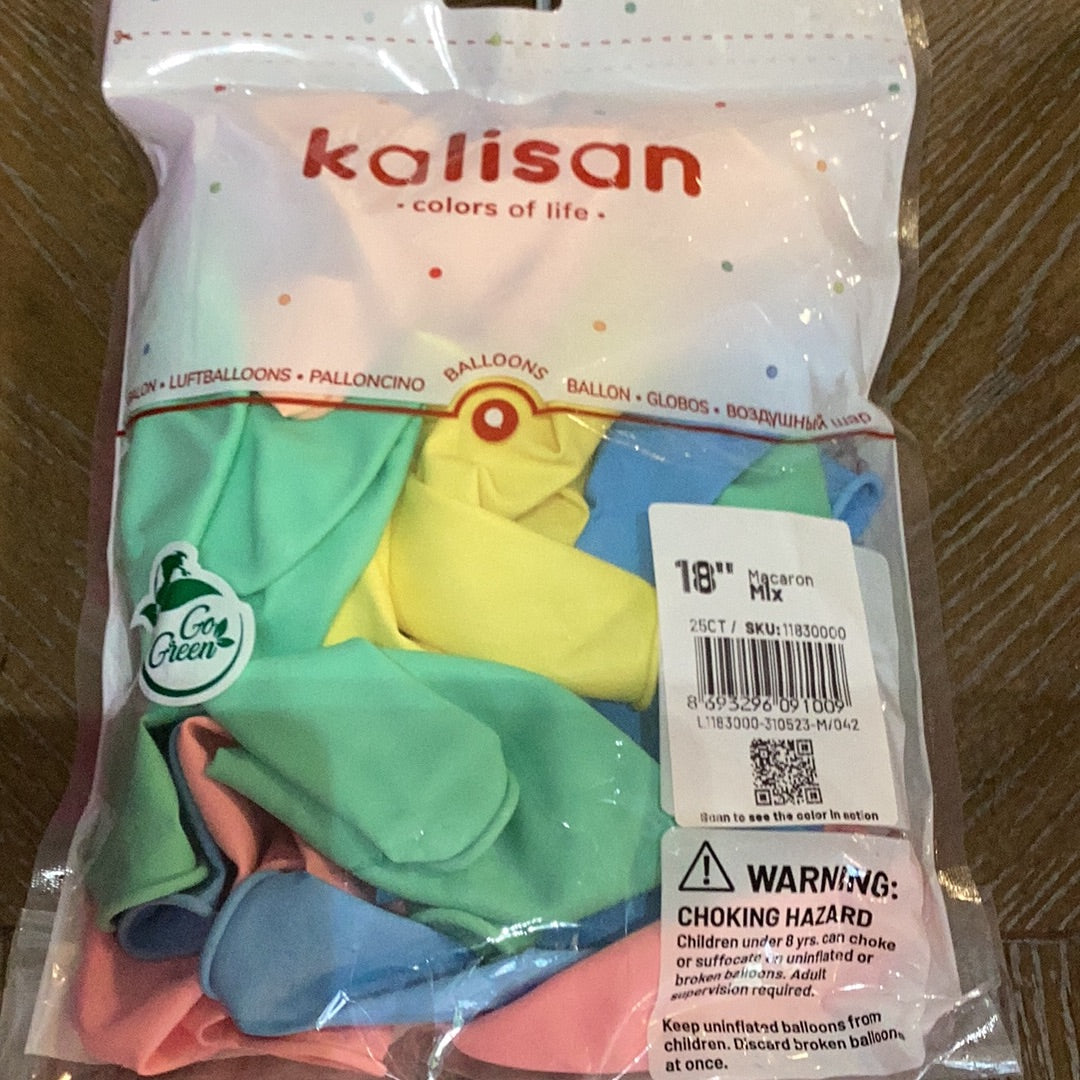 Kalisan Macaron Assorted Latex Balloons