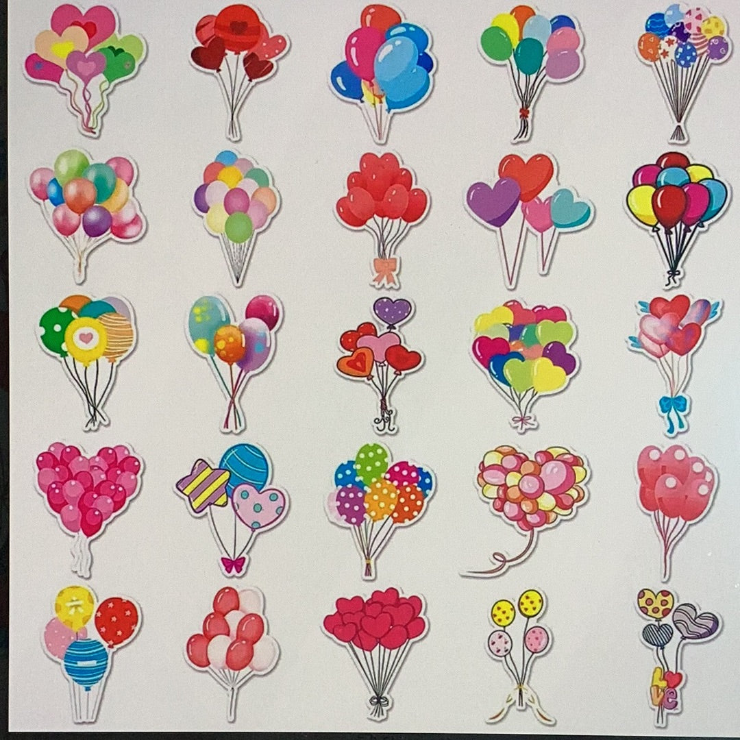 50 pc Balloon Stickers