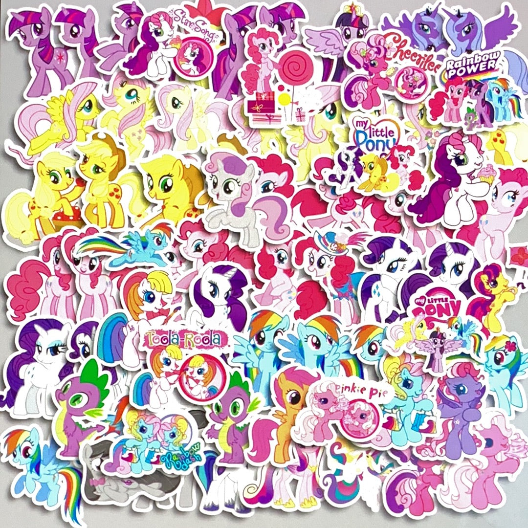 68 pc No Repeat Pony Stickers