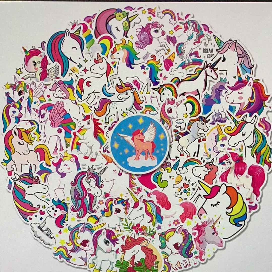 50pc unicorn stickers