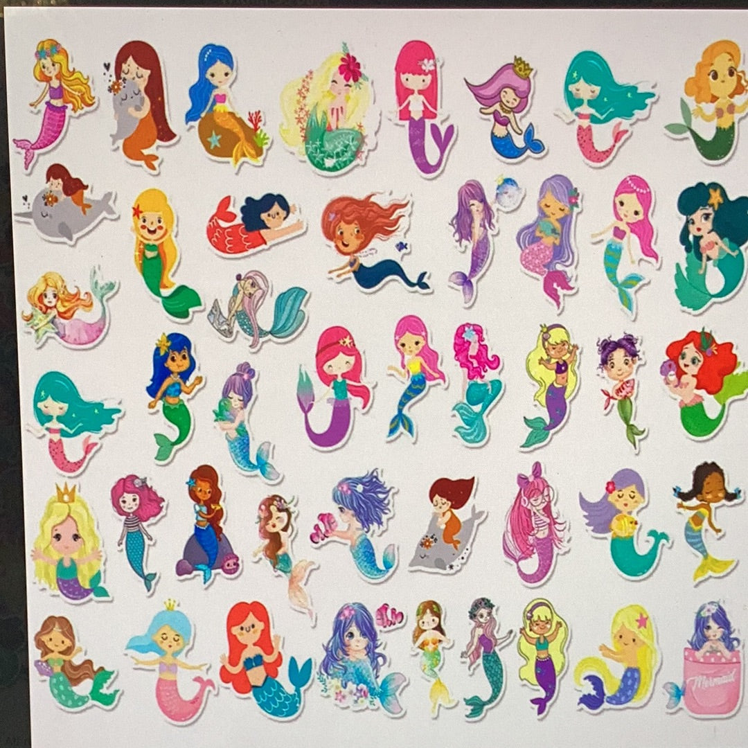 100pc Mermaid Stickers