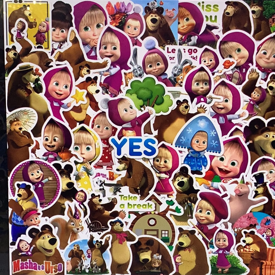 Masha and The Bear Stickers