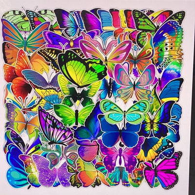 50 pc Butterfly stickers