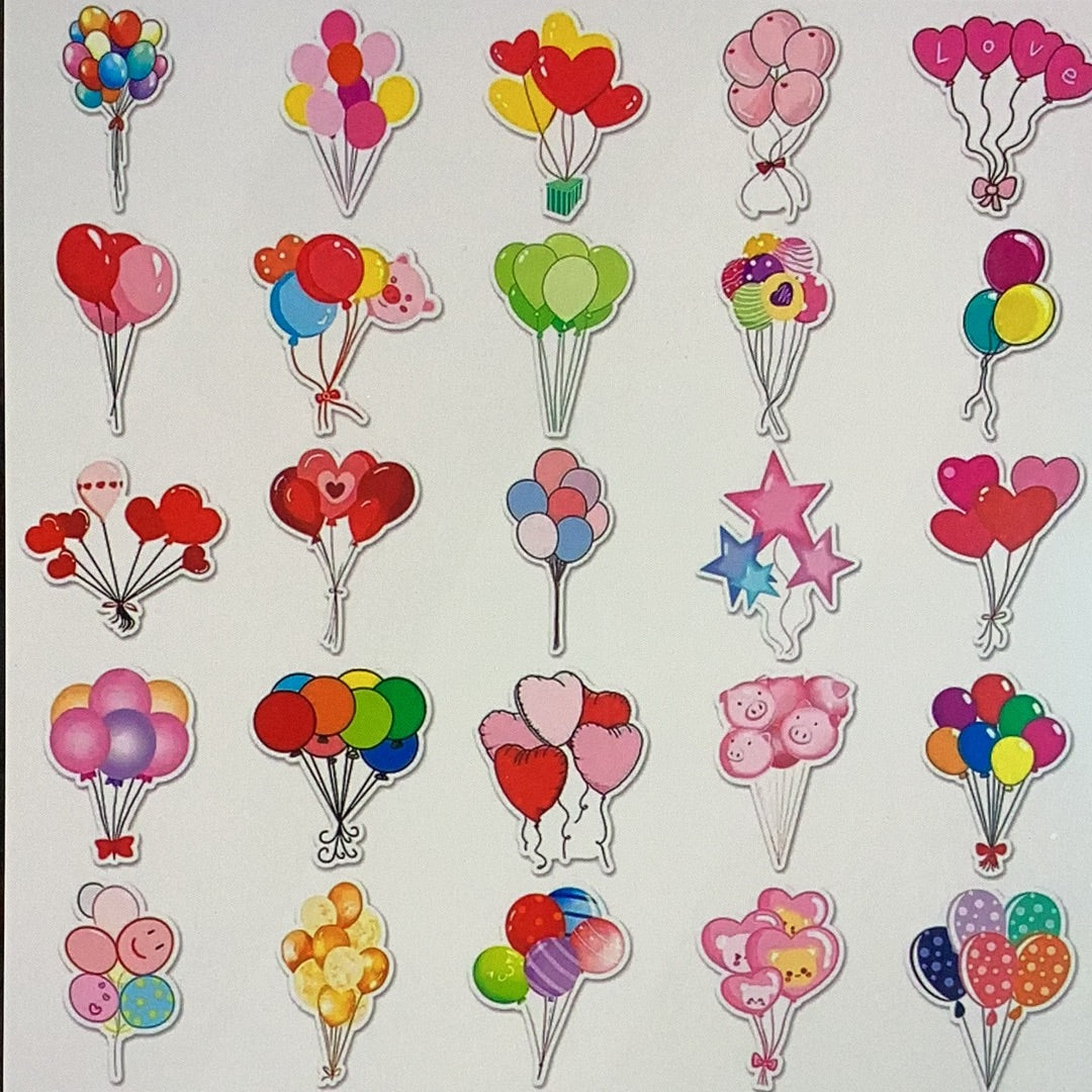 50 pc Balloon Stickers