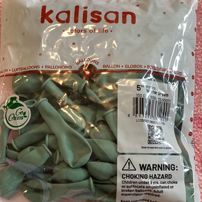 Kalisan Retro Winter Green Latex Balloons