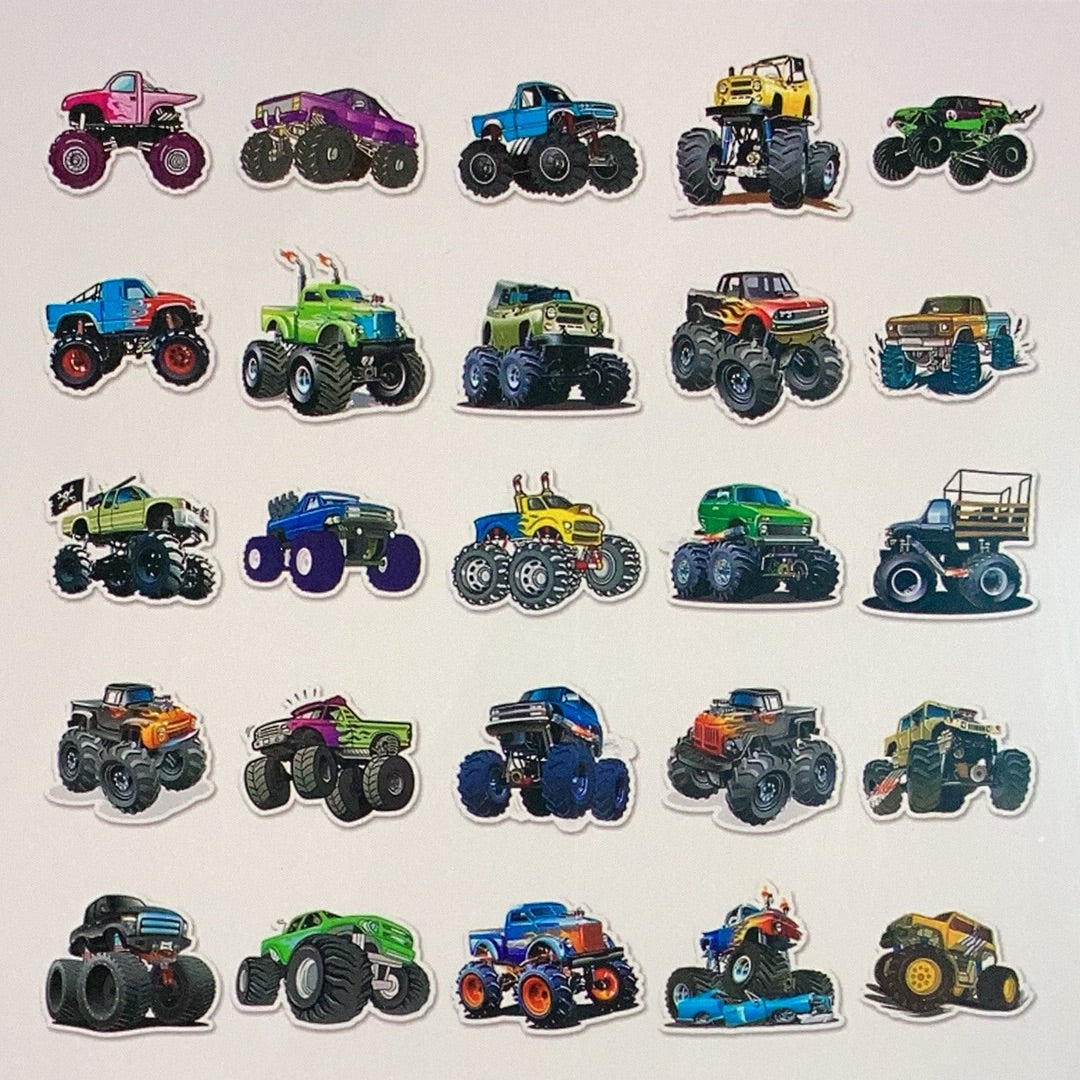 50 pc monster truck stickers