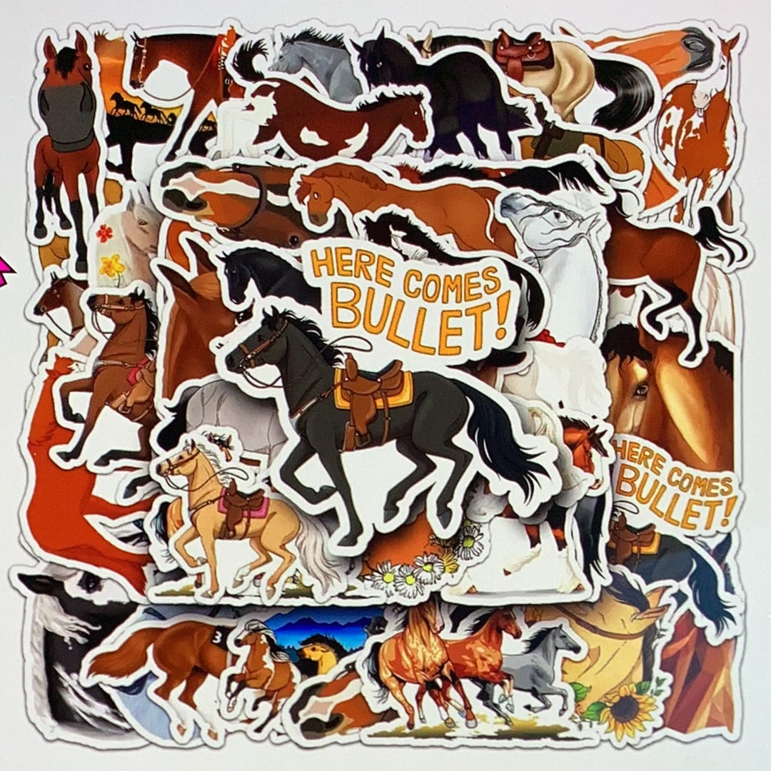 50pc Horse Stickers