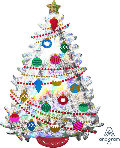 Iridescent Christmas Tree Balloon