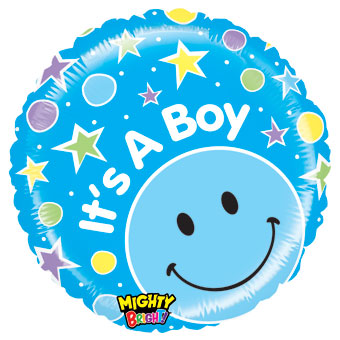 'It's A Boy' Smiley Face Balloon