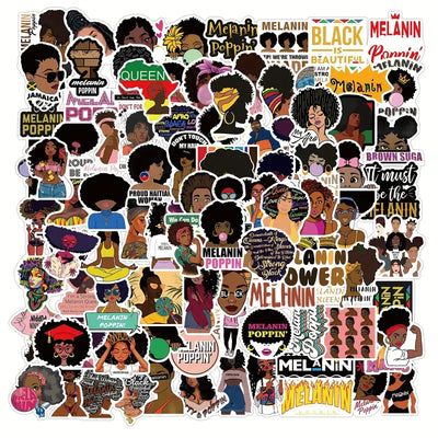 Melanin Poppin' Stickers