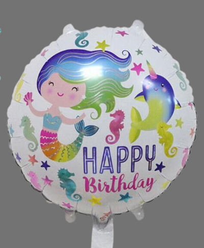 Mermaid & Narwhal balloon