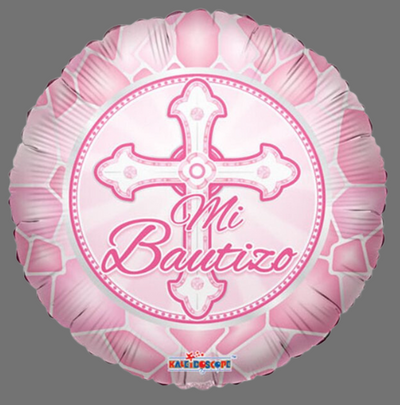 'Mi Bautizo' Pink and Blue Balloons