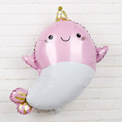 Narwhal Balloon-Pink